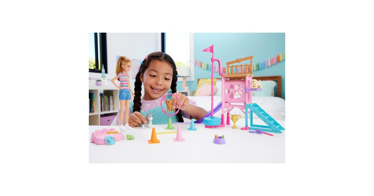 BarbieFamily & Friends - Stacie's Puppy Playground Pop
