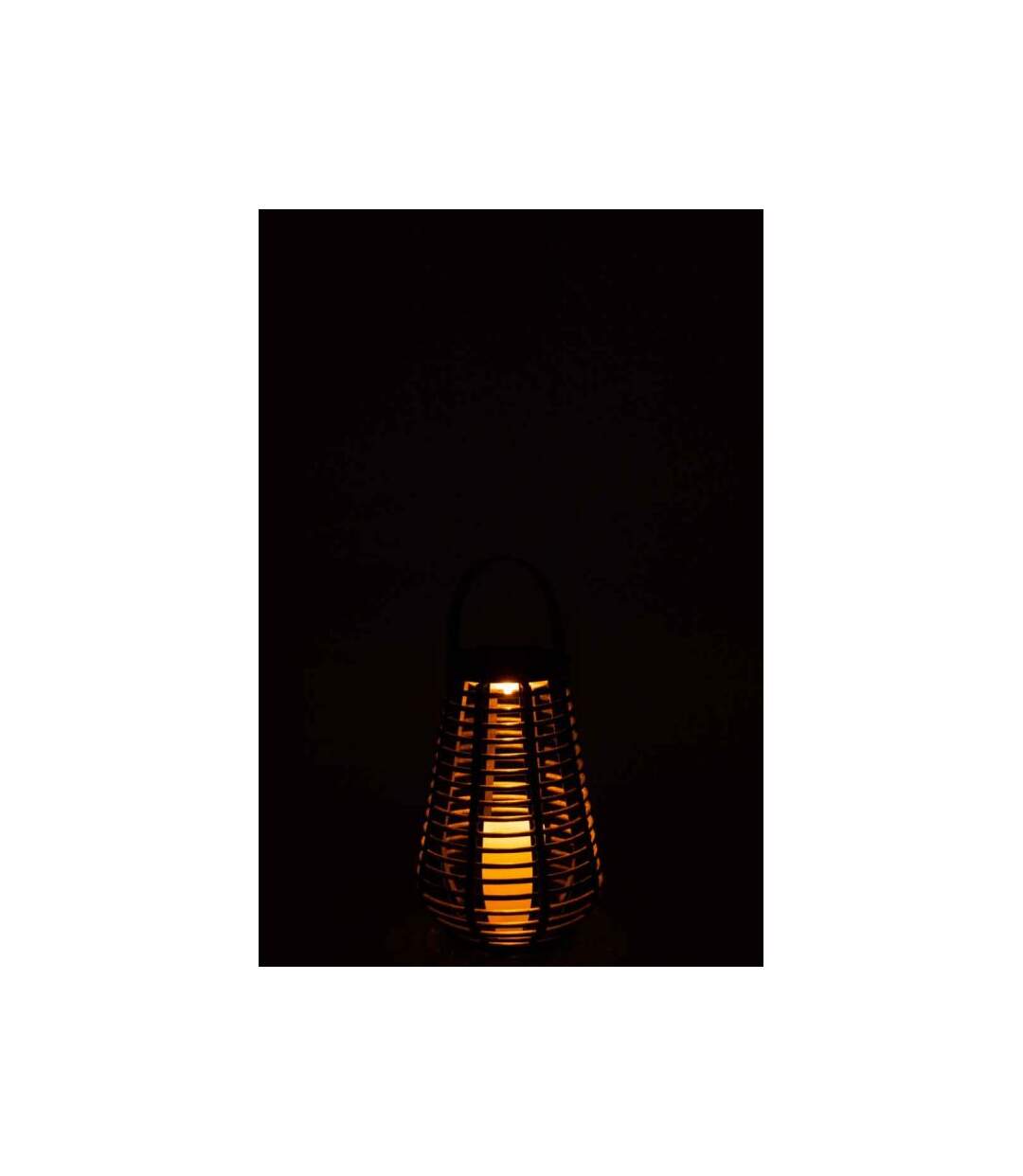 Paris Prix - Lanterne Design Led énergie Solaire 27cm Marron