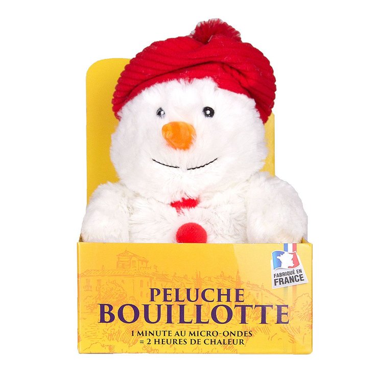 Peluche bouillotte bonhomme de neige