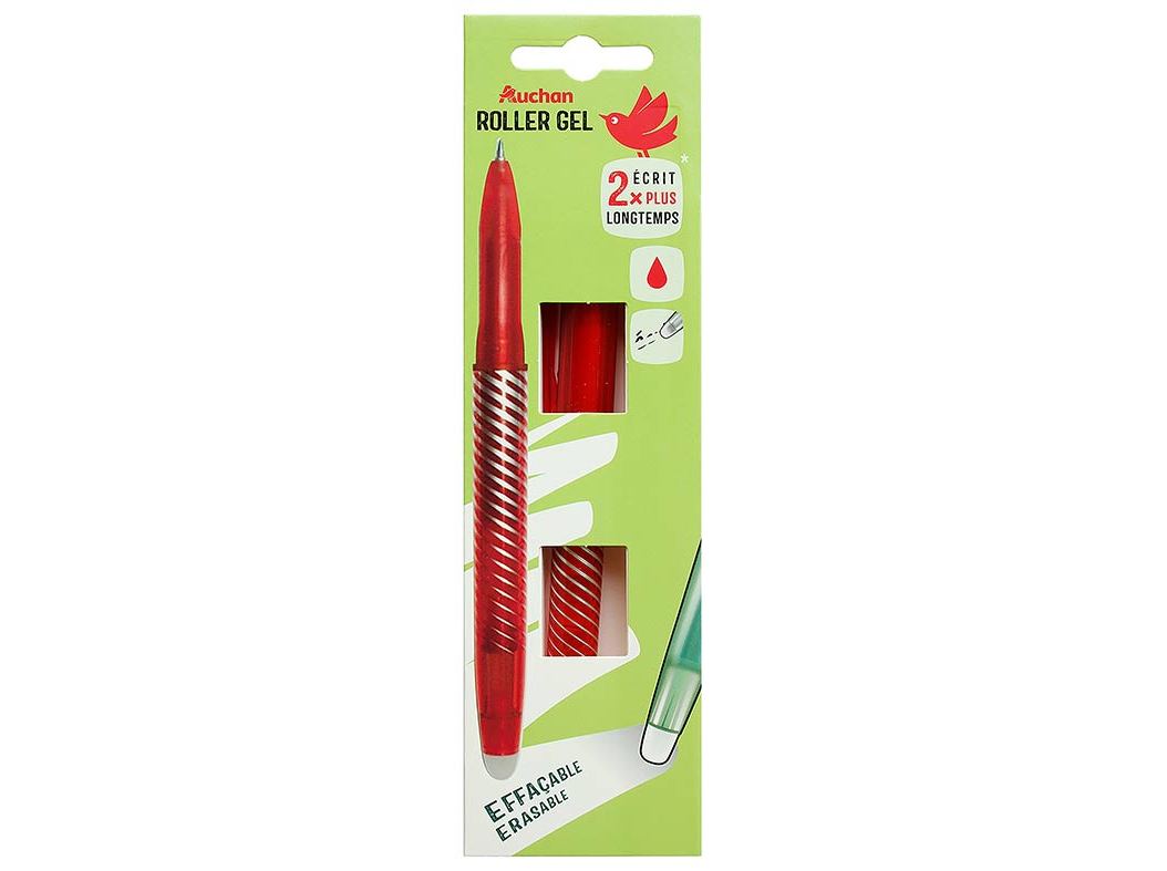 CANETA GEL APAGÁVEL AUCHAN VERMELHA