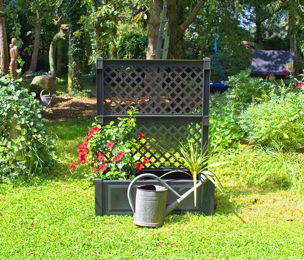 KHW Kunststoff-Pflanzkasten mit Spalier, ca.