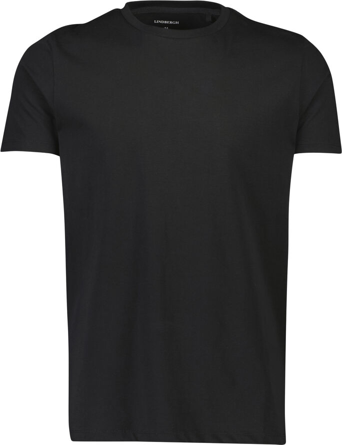 Lindbergh Mens stretch crew neck tee S/S Sort