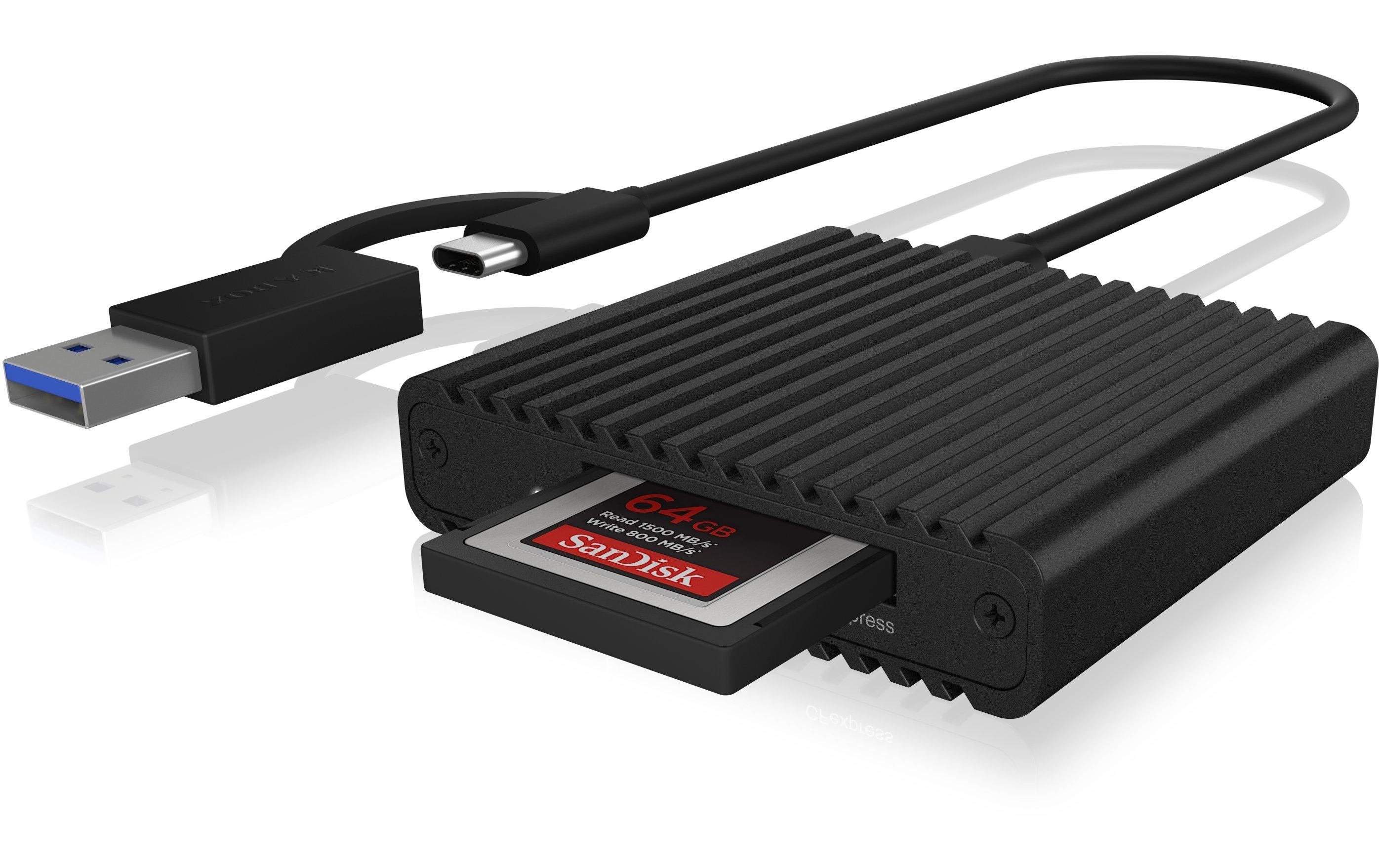 Card Reader Extern IB-CR404-C31Externer Multi-Kartenleser mit USB 3.1 Typ-C