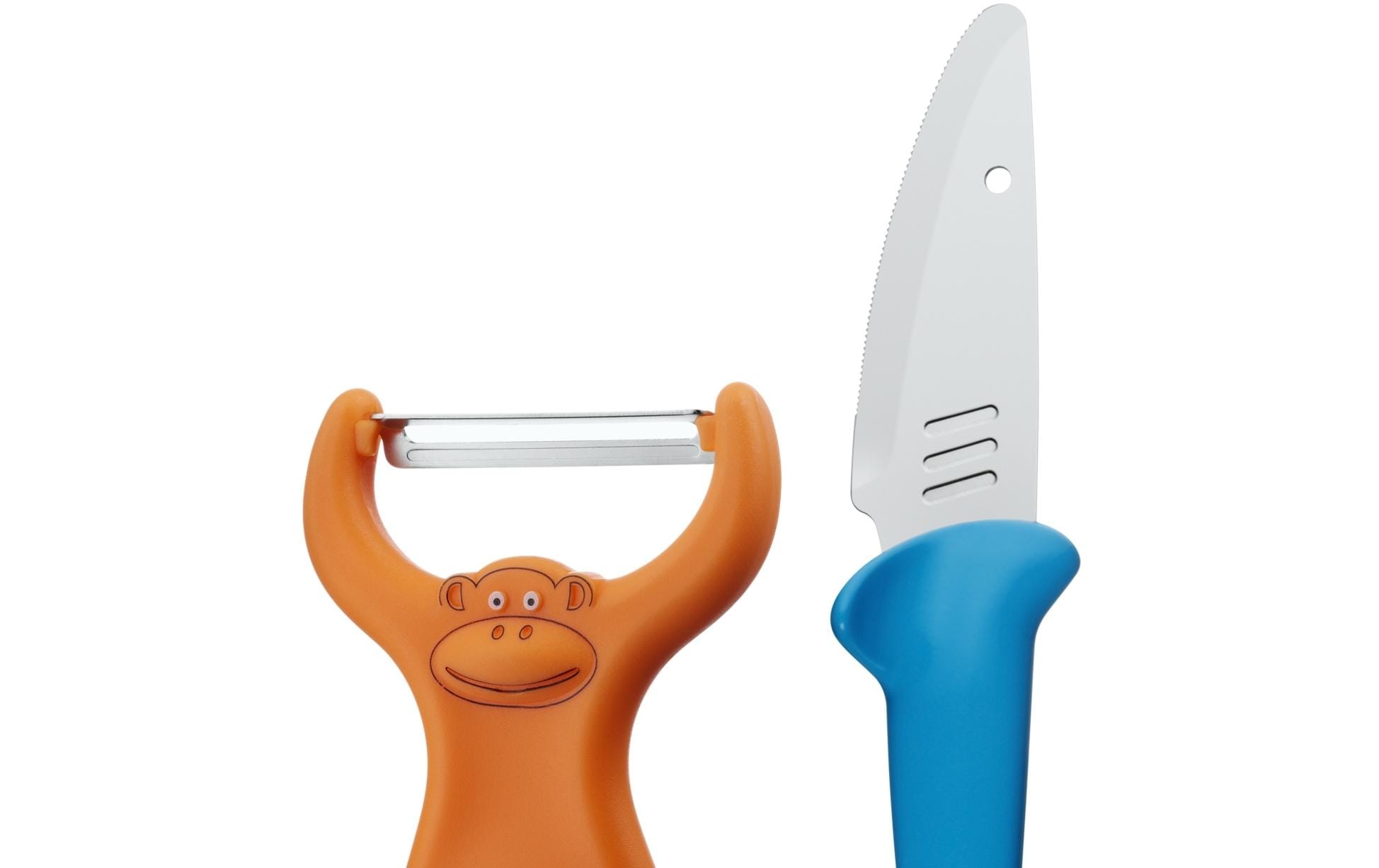 Kinder Küchenmesser Willy Mia Fred Blau/RotKinder Messer Set