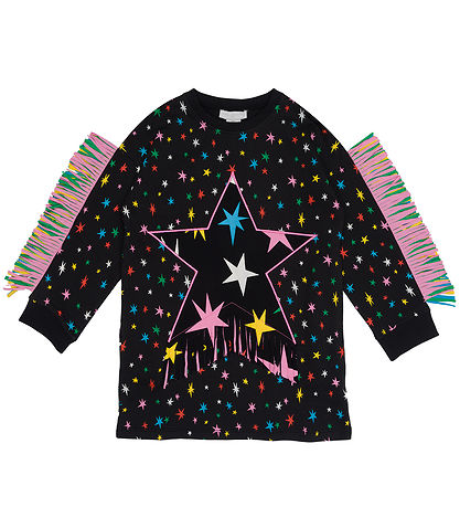 Stella McCartney Kids Sweatkleid - Schwarz m. Sternen