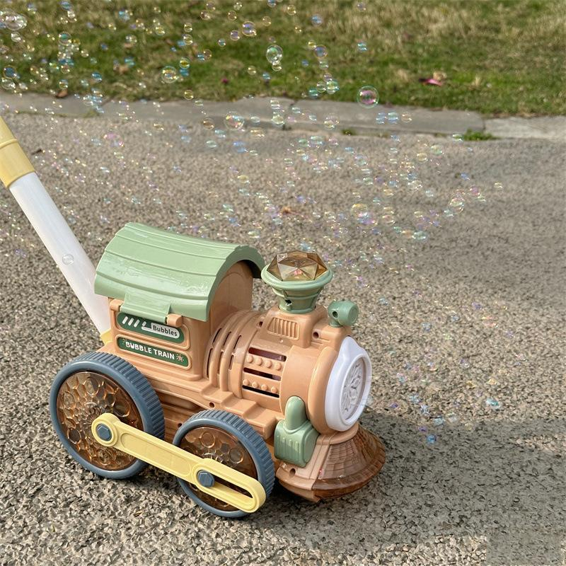Seifenblasen Zug Outdoor Kinder Spielzeug Lokomotive Bubble Maker Maschine mit LED Beleuchtung   Sound Effekte (Batteriebetrieben) - Bunt