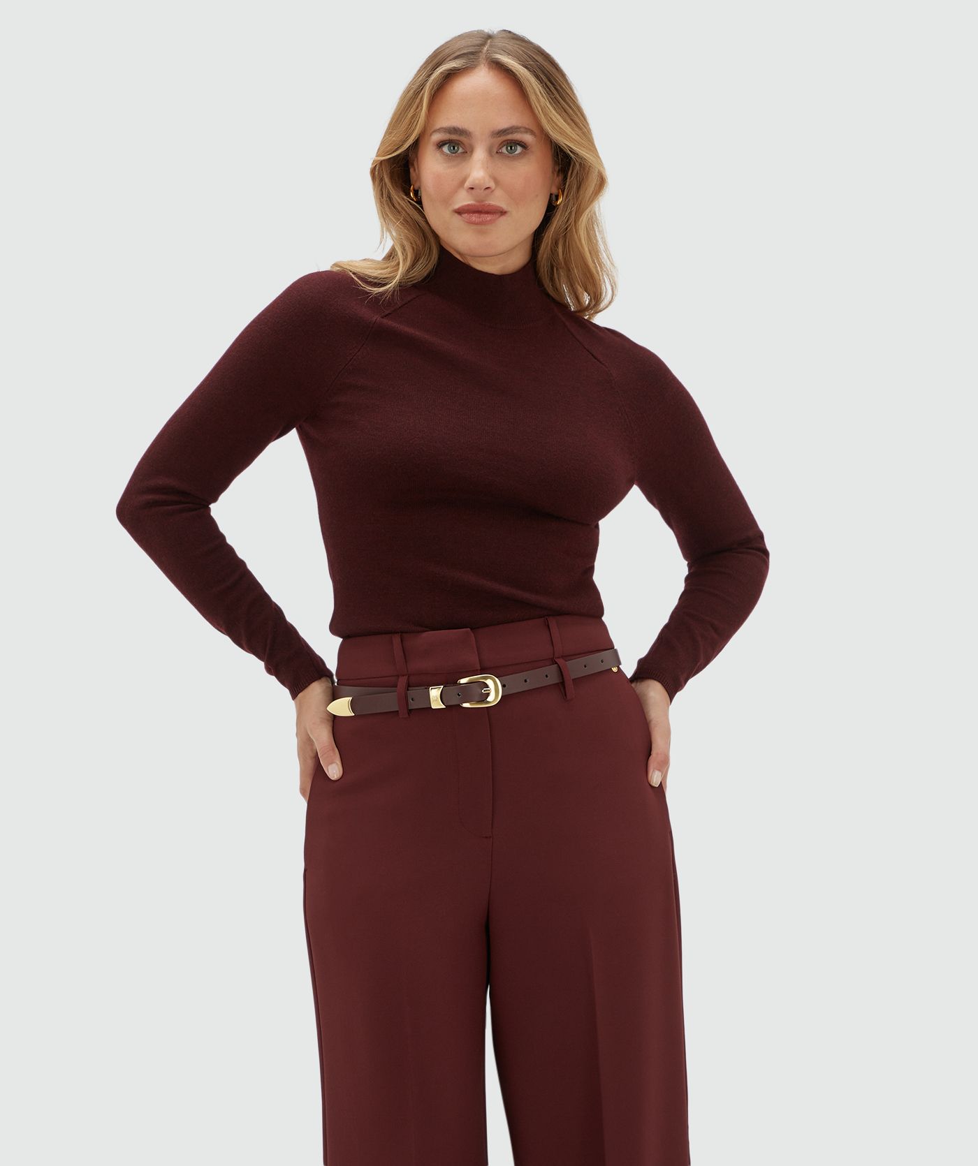 JV-SOFIA fitted coltrui - burgundy