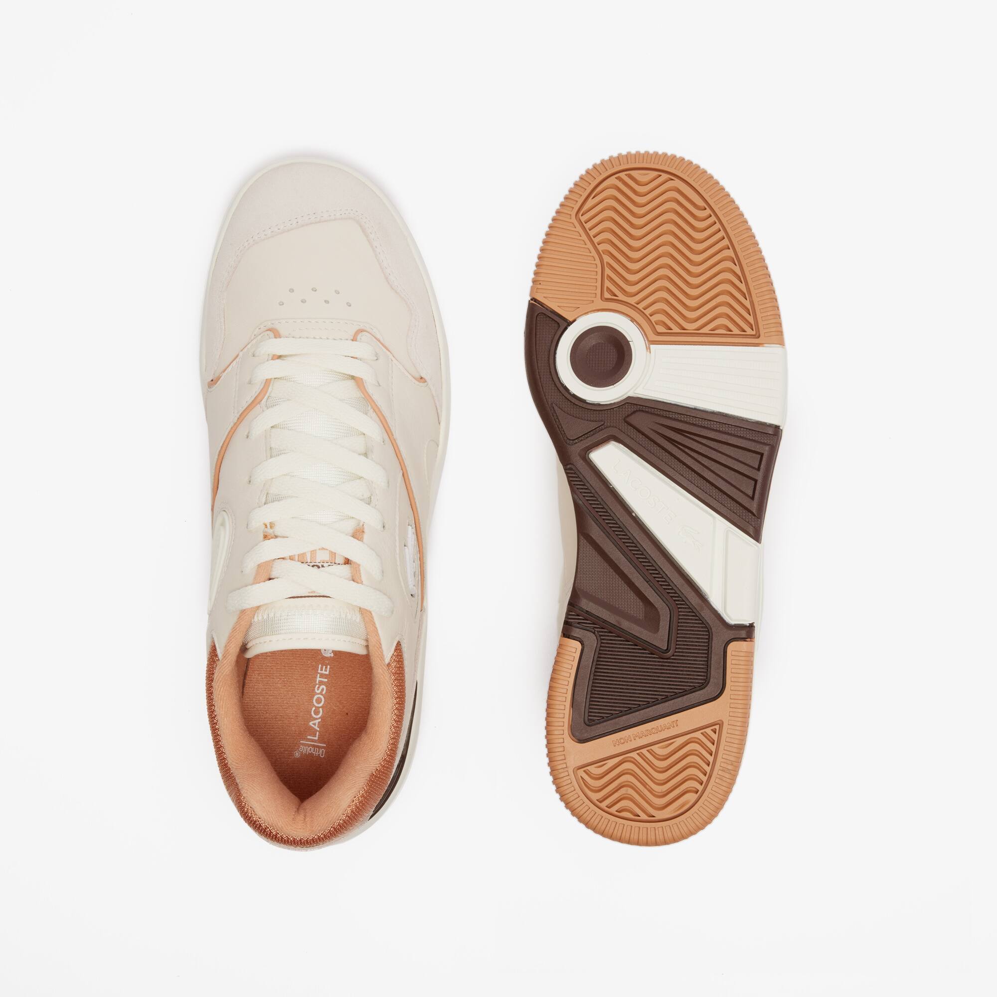 Herren-Sneaker Lineshot aus Leder mit Kontrast-Akzenten Sneakers - Weiss - Lacoste - Herren