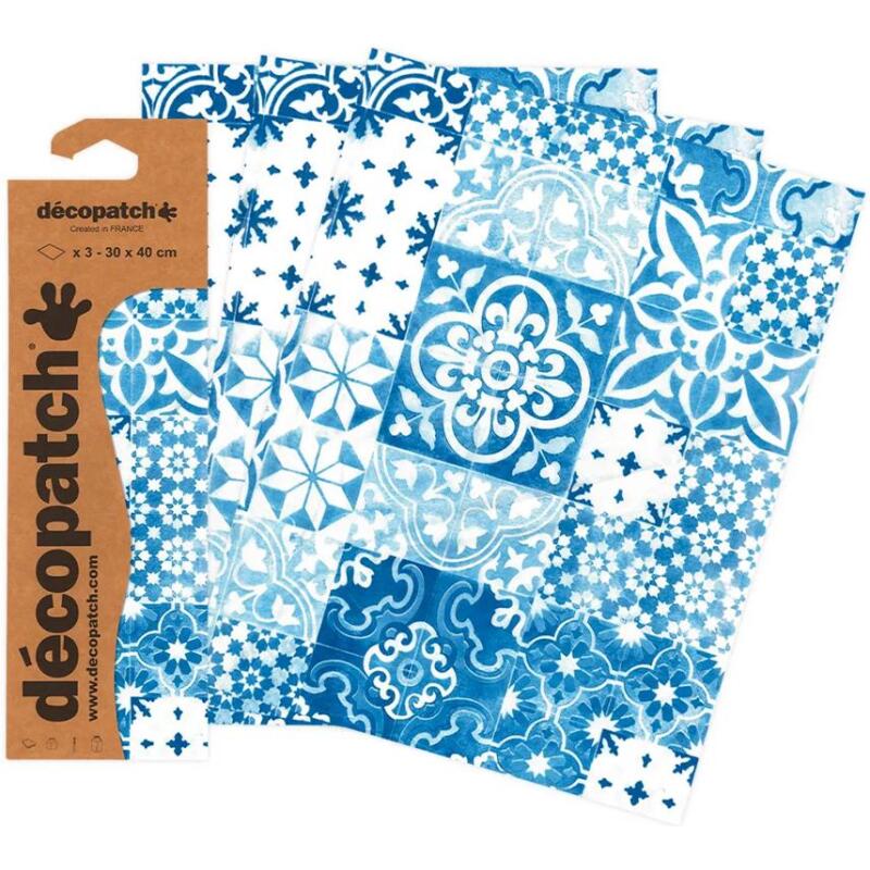 Pochette 3 Feuilles Identiques Ref 904 - Bleu