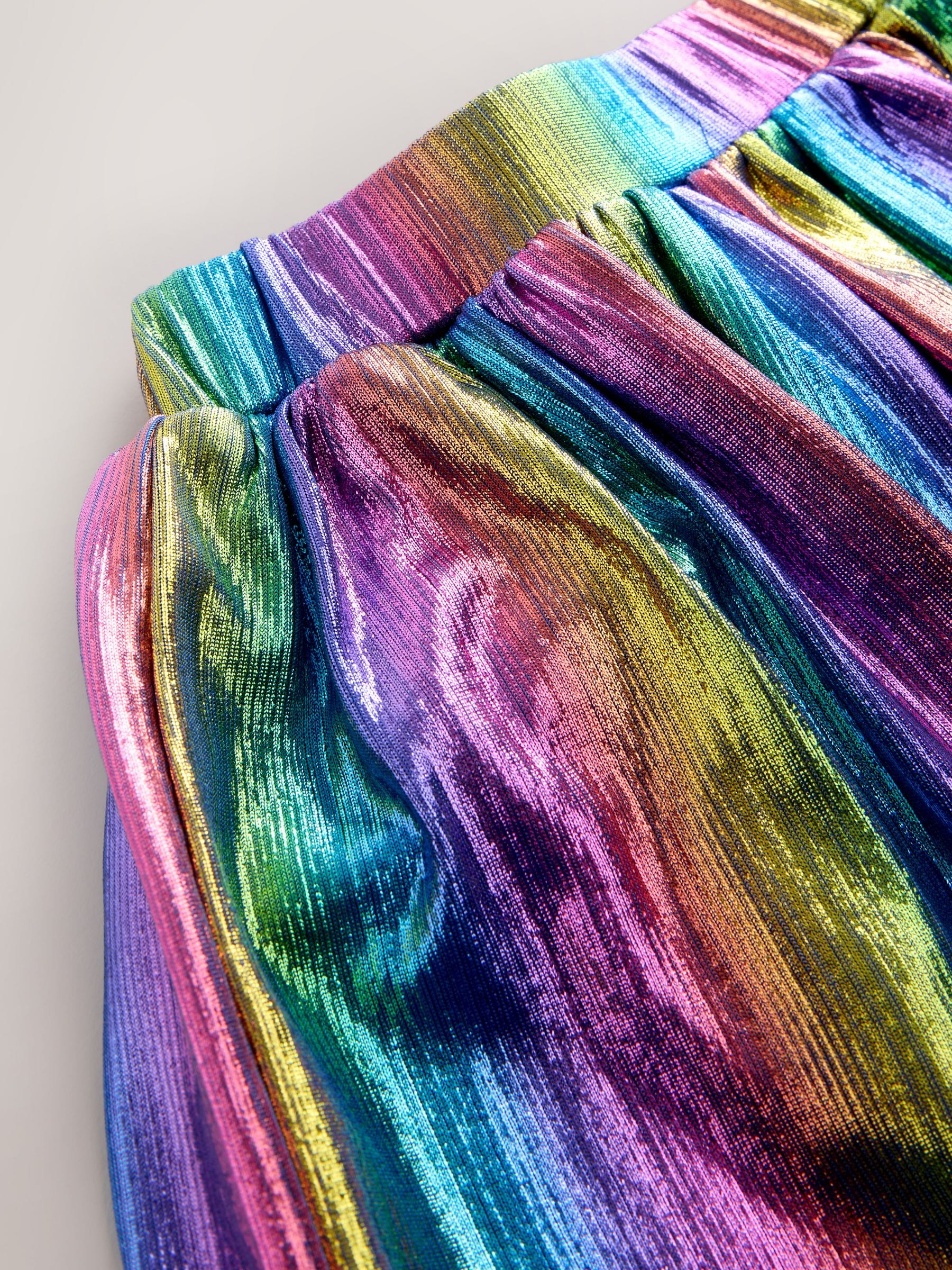 Met glinsterende regenboogprint - Rok met elastische taille (3-16jr)
