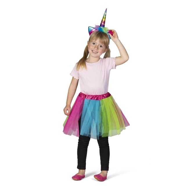 Faschingsset - Regenbogen-Einhorn - für Kinder - 2-teilig