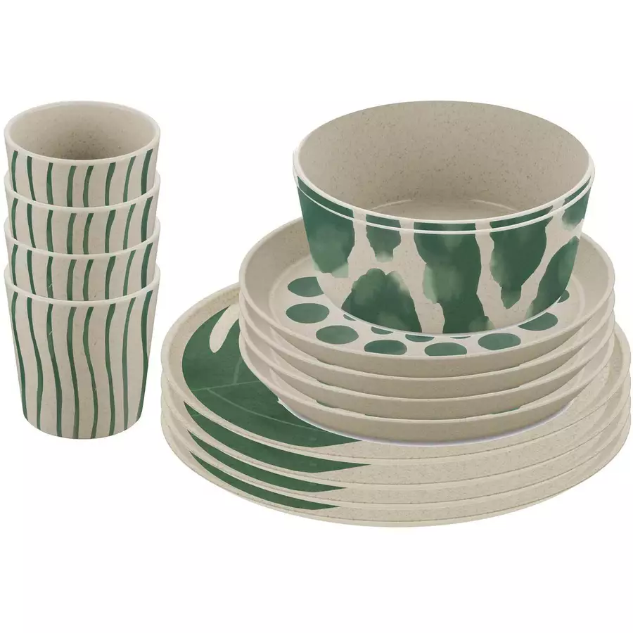 Koziol Geschirrset Connect Set Monstera 16er Set bunt