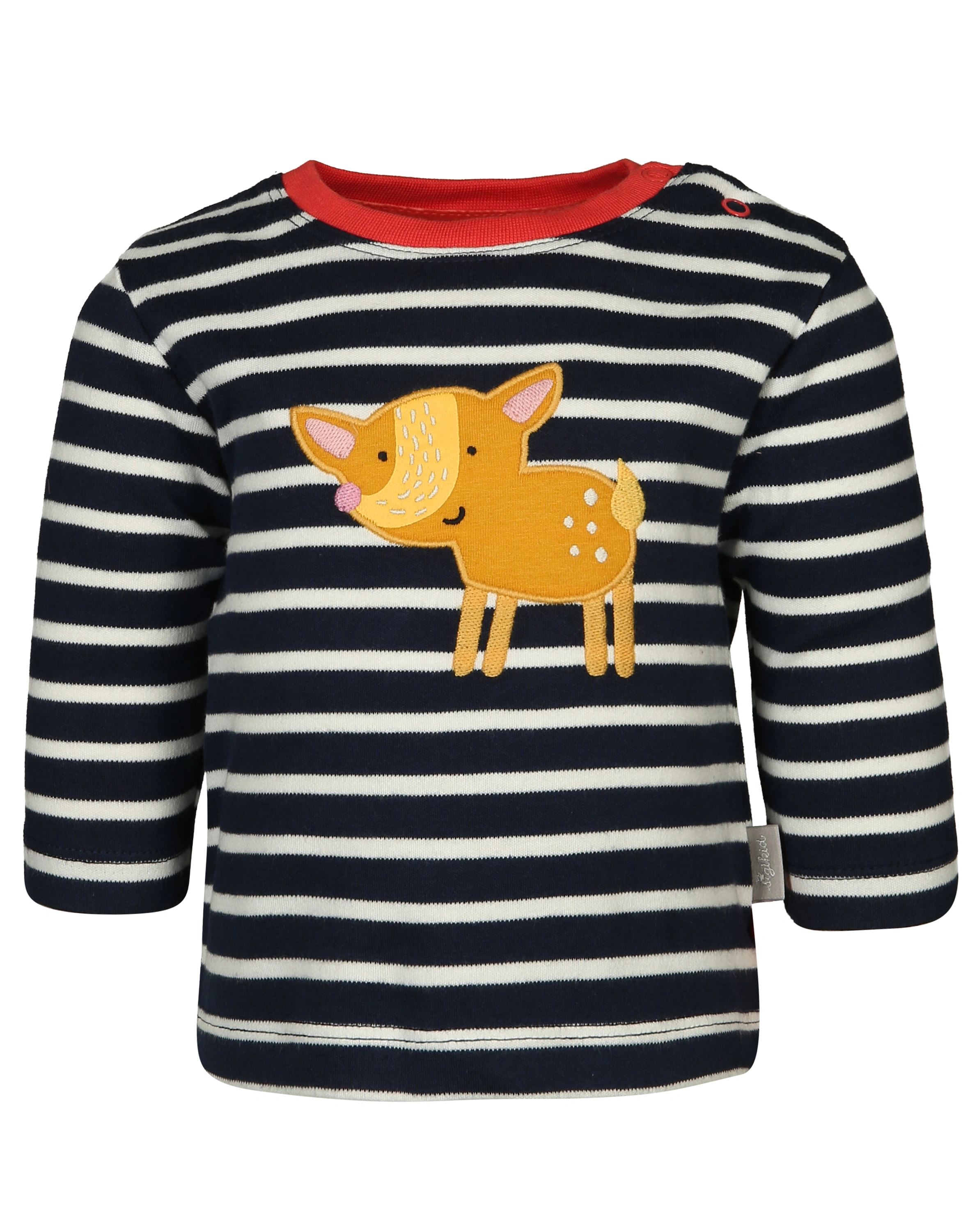 Langarmshirt REH gestreift in dunkelblau/weiß