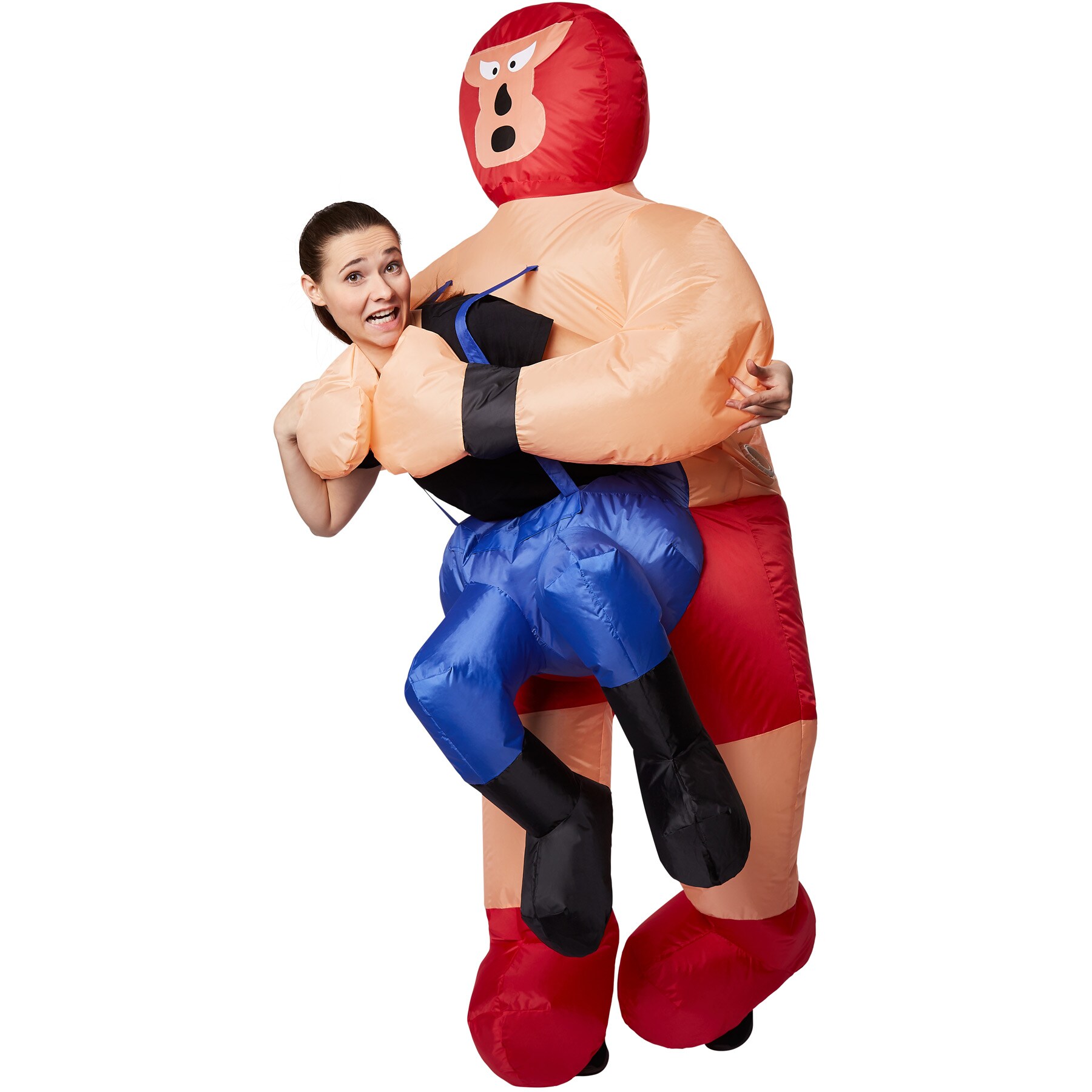 tectake® Selbstaufblasbares Aufsitzkostüm Wrestler