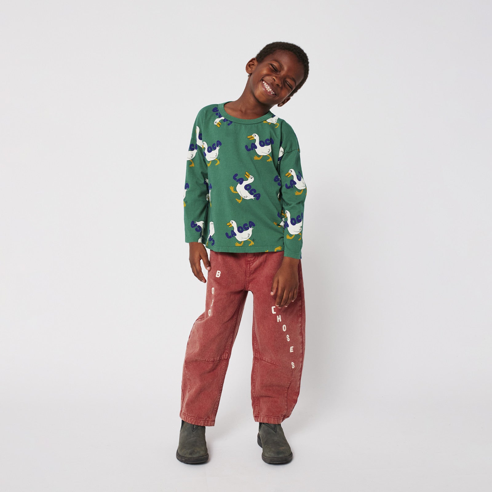 Langarmshirt La Oca All Over Green