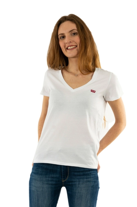 Tee shirt levi's® perfect vneck white +