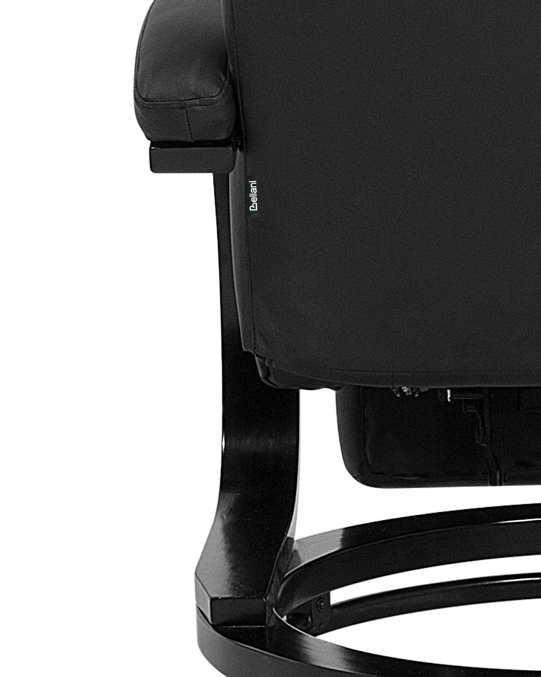 Relaxfauteuil MIGHT inclusief voetensteun Kunstleer Zwart