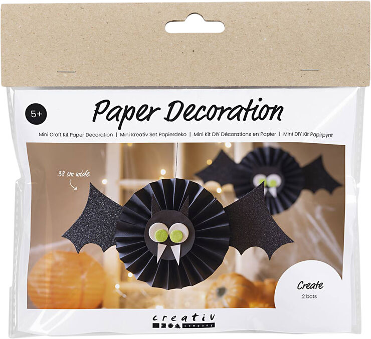 Creativ Company Mini DIY Kit Papirpynt, Flagermus