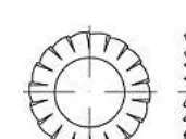 TOOLCRAFT 138455 Stjernefjederskive Indvendig diameter: 6.4 mm DIN 6798 Fjederstål Galvaniseret 500 stk