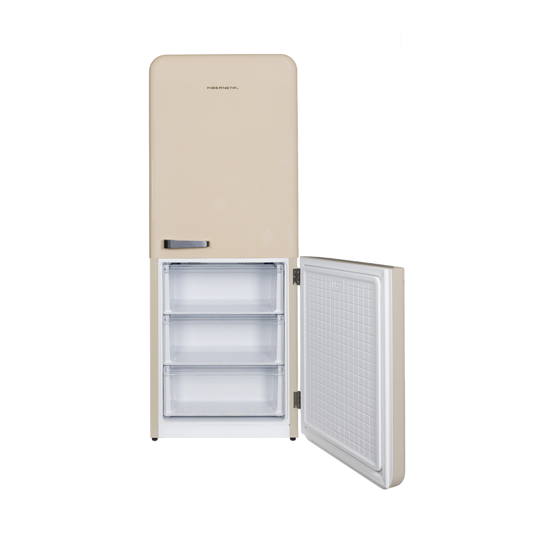Kibernetik KSTK401 Retro Kühl-Gefrierkombination 401 Liter, beige