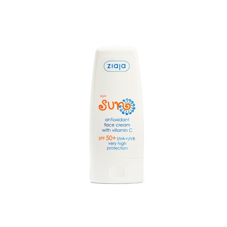Ziaja Sun Antioxidant Face Cream mit Vitamin C SPF50 + UVA + UVB Sehr hoher Schutz 50 ml