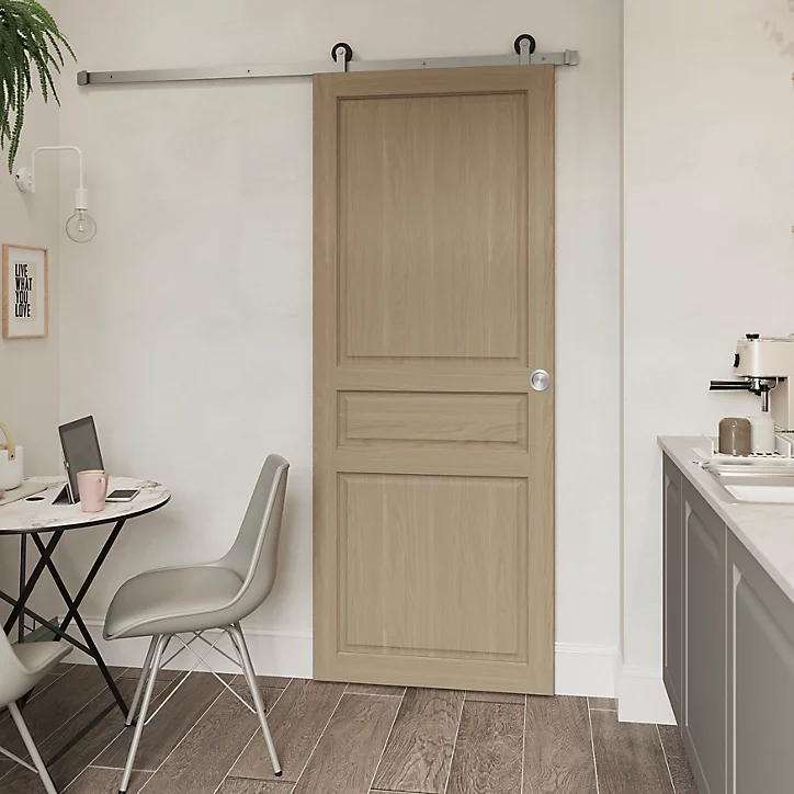 Porte coulissante Ordesa effet chêne H.204 x l.83 cm