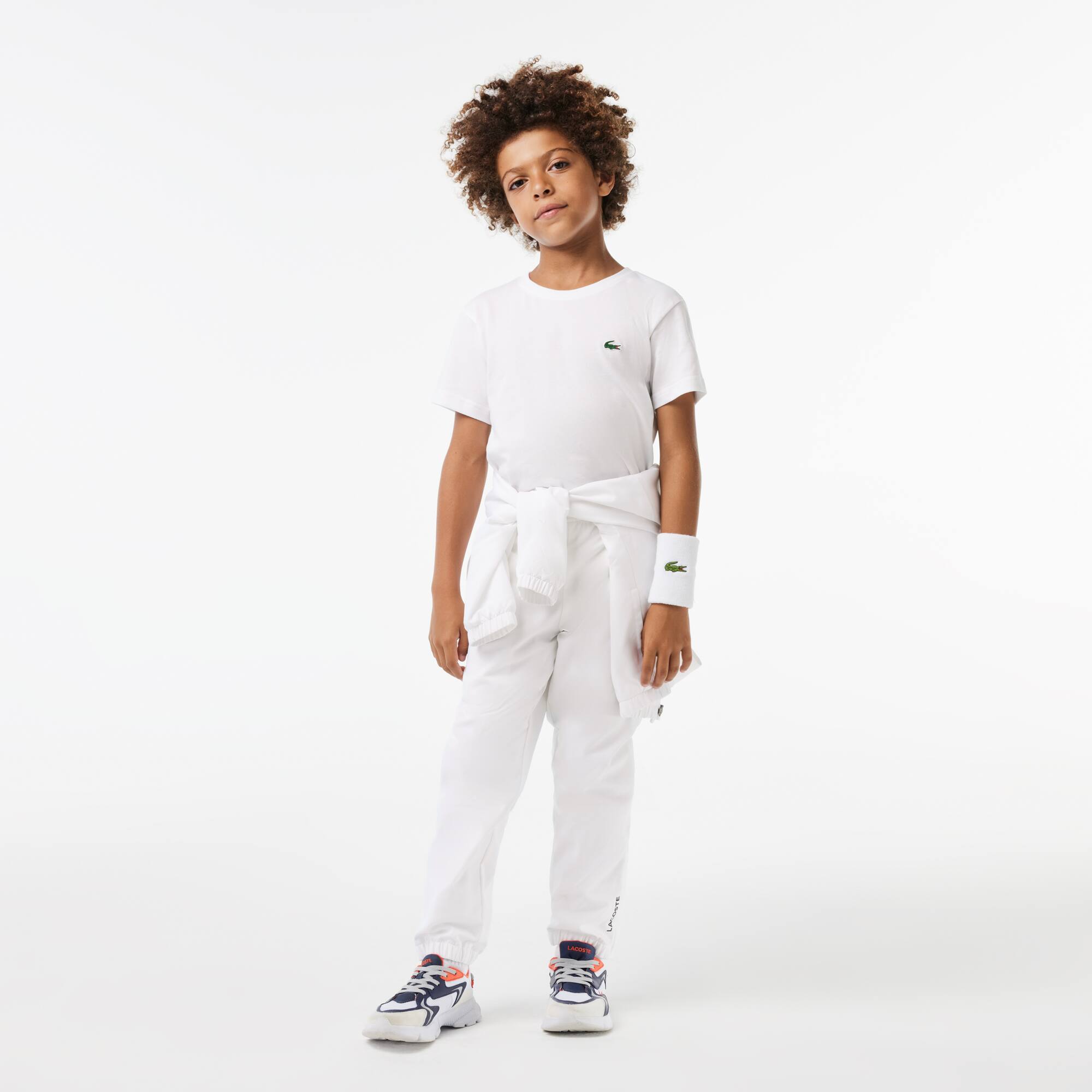 Sport Trainingshose aus recycelten Fasern Hosen - Weiss - Lacoste - Jungen