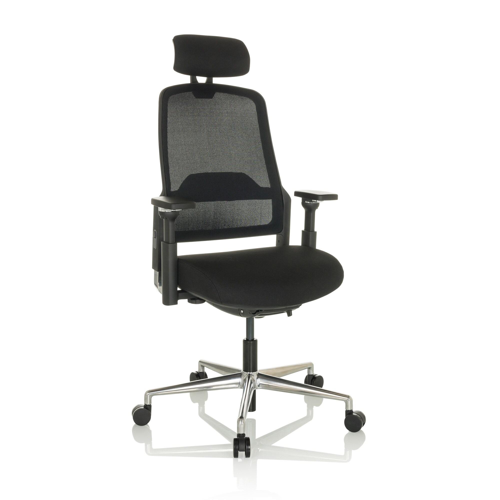 Profi Bürostuhl TERARO AX Stoff/Netzstoff mit Armlehnen (höhenverstellbar) hjh OFFICE