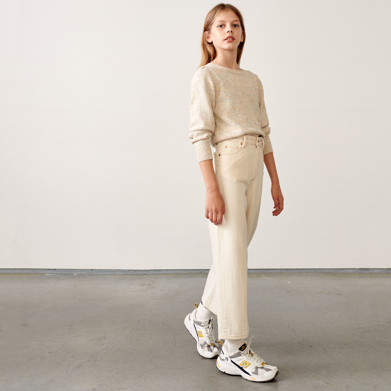 Bellerose Pull Gihour en Coton & Lin écru chiné