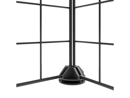 Cage animaux de compagnie à 8 panneaux Noir 35x35 cm Acier