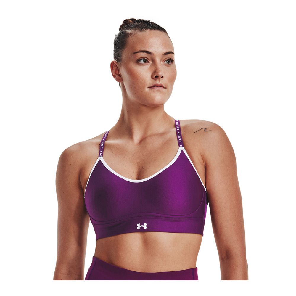 Under Armour INFINITY COVERED LOW - Brassière Femme purple