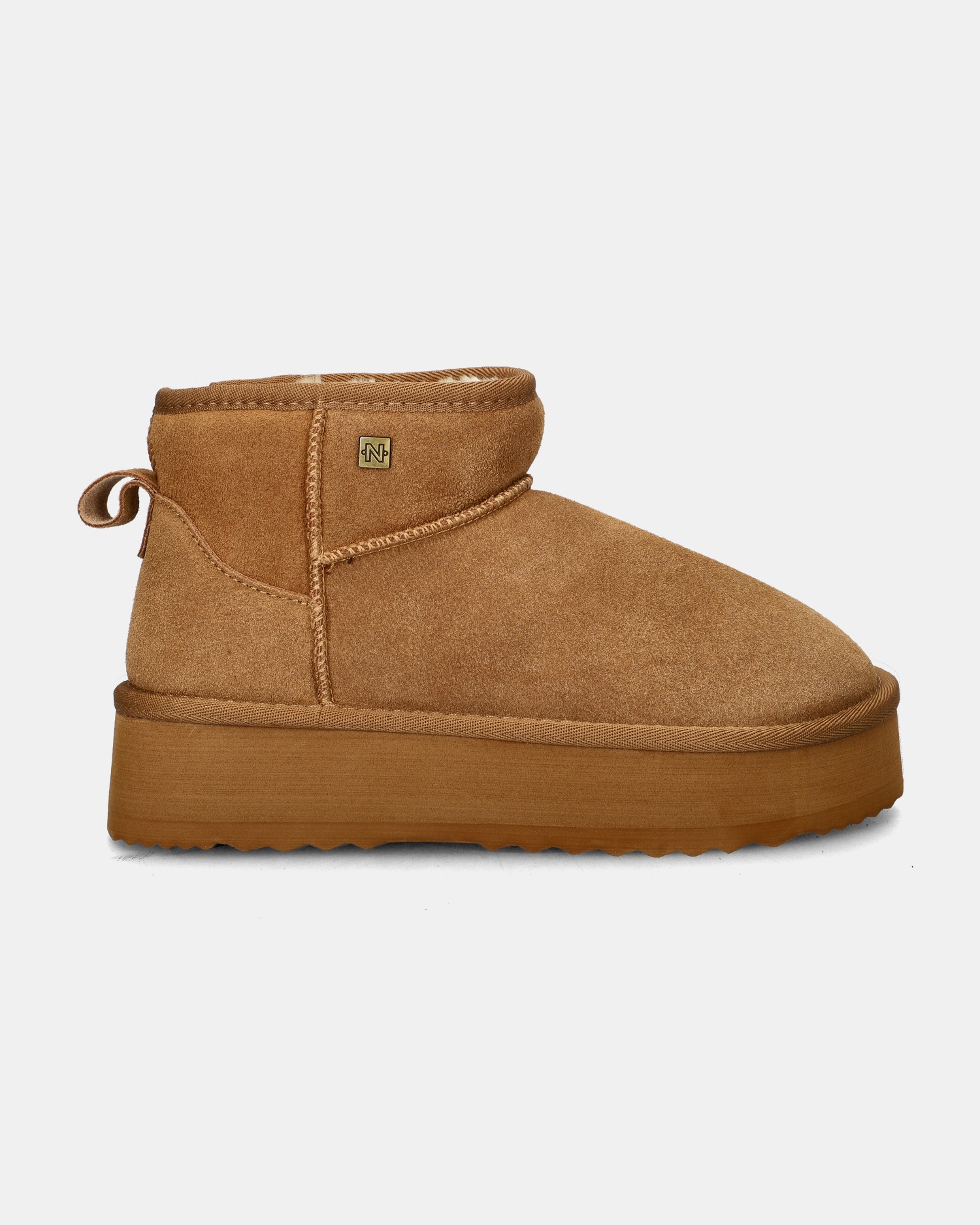 Nelson Gevoerde boots  - cognac