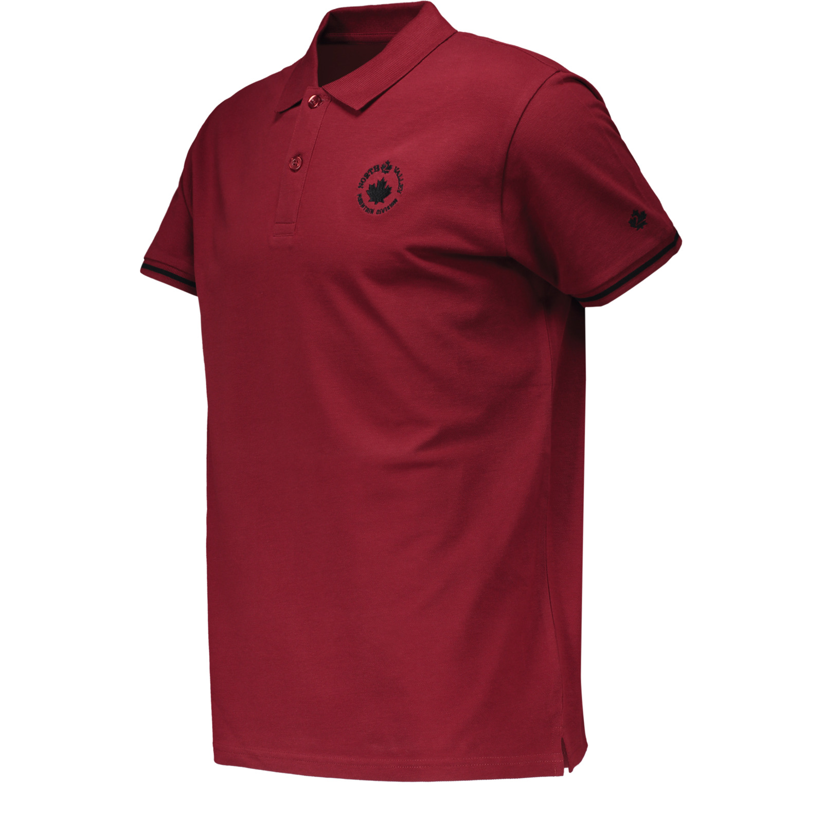 Northvalley Herren-Poloshirt Milo, uni XL, dunkelrot