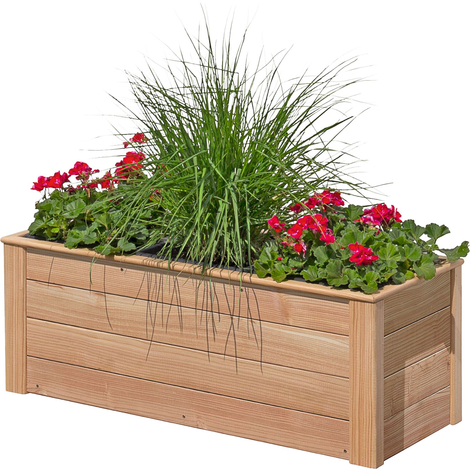 Blumenkasten 101 Lärche, 3 Einsätze