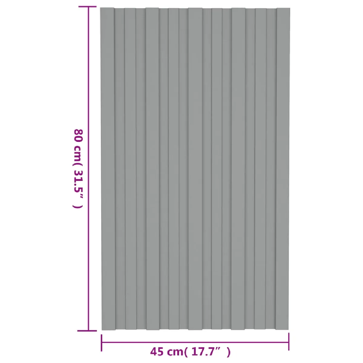 vidaXL Panneaux De Toiture - Gris