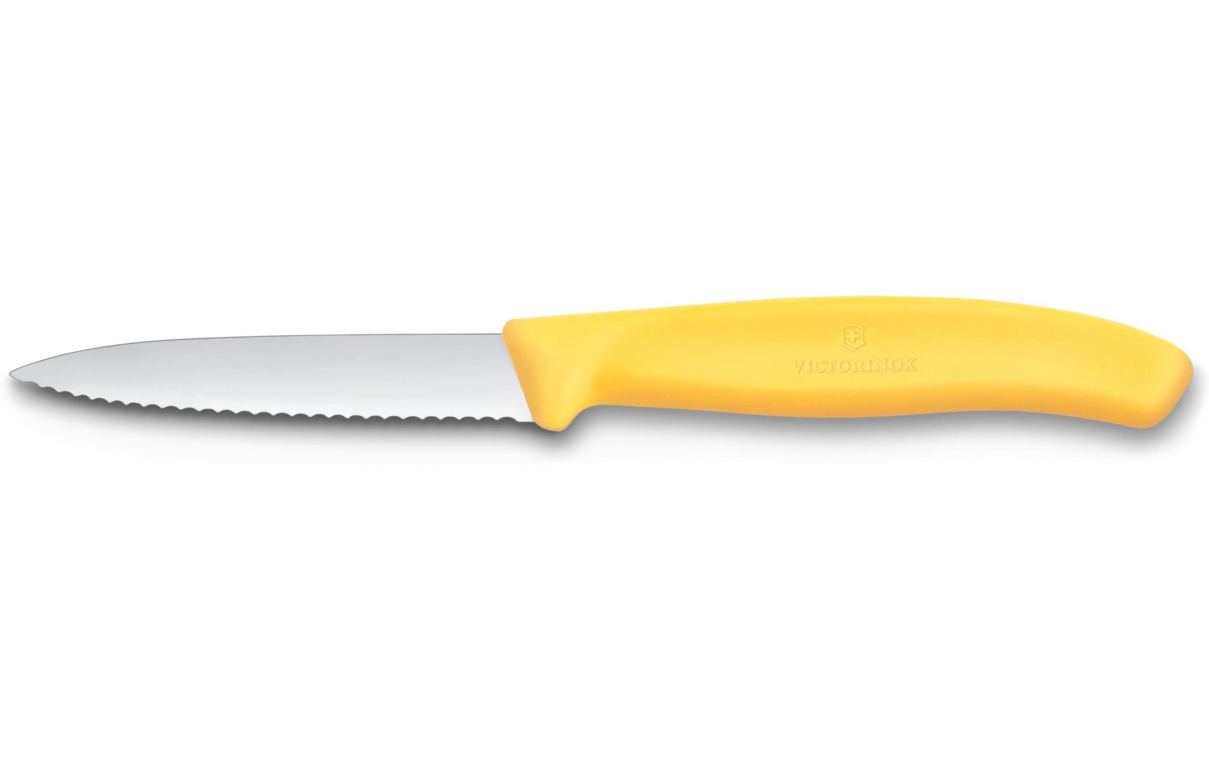 Gemüsemesser Swiss Classic, 8 cm, GelbPraktisches Gemüsemesser mit Wellenschliff und Mittelspitz