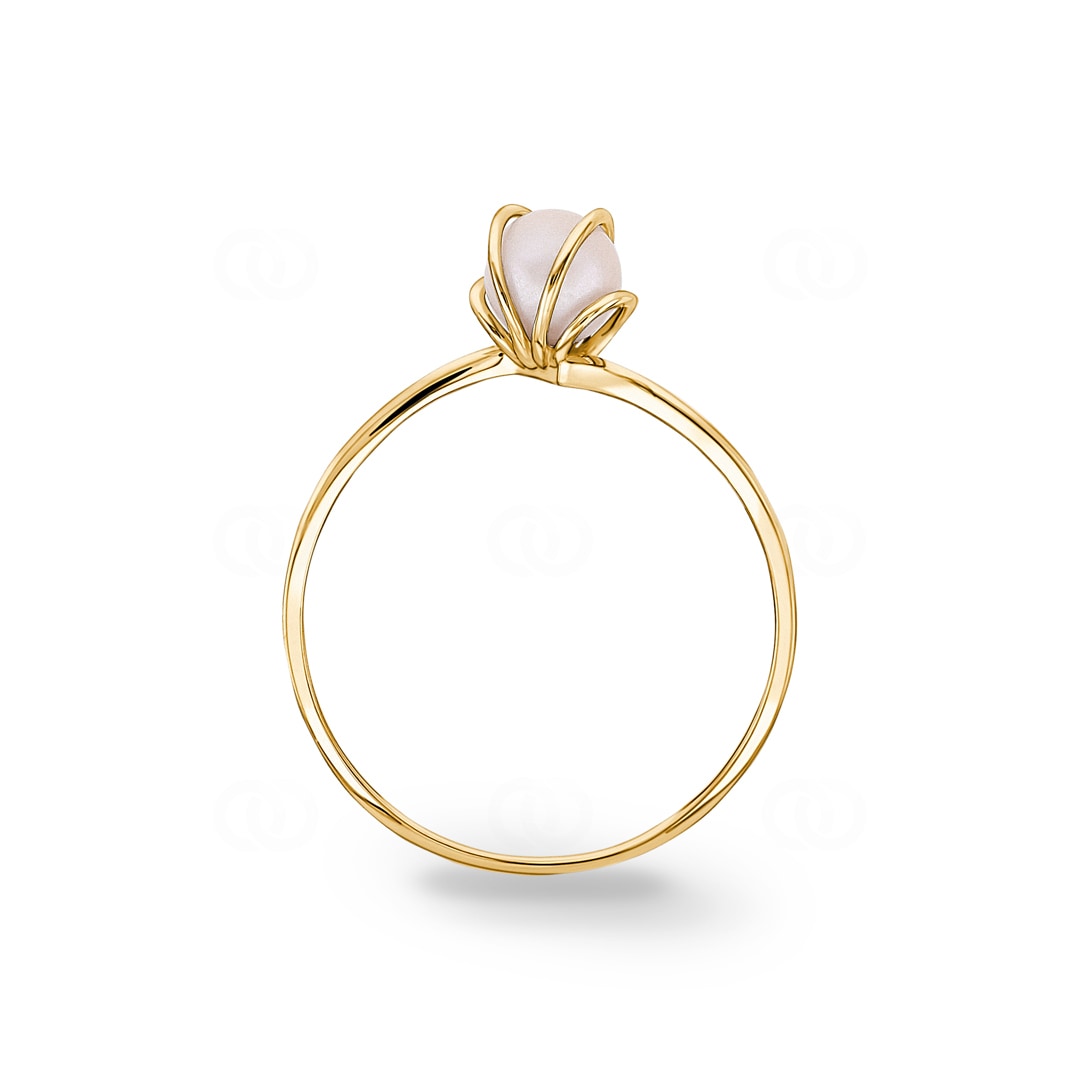 Damenring 750/18 K Gelbgold mit Süsswasserzuchtperle Ø 5mm