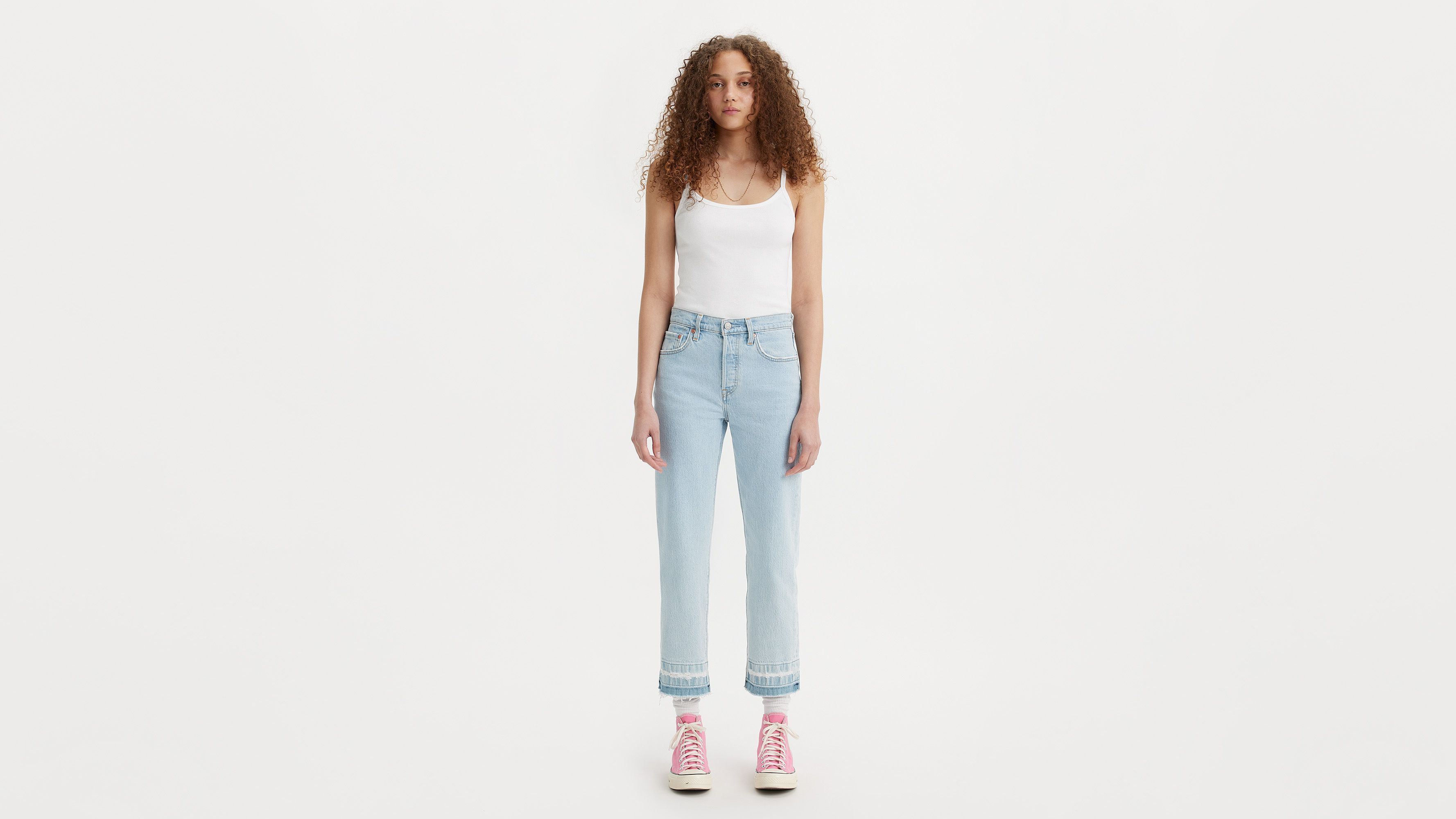 Jean 501® crop - Flat Earth - Bleu