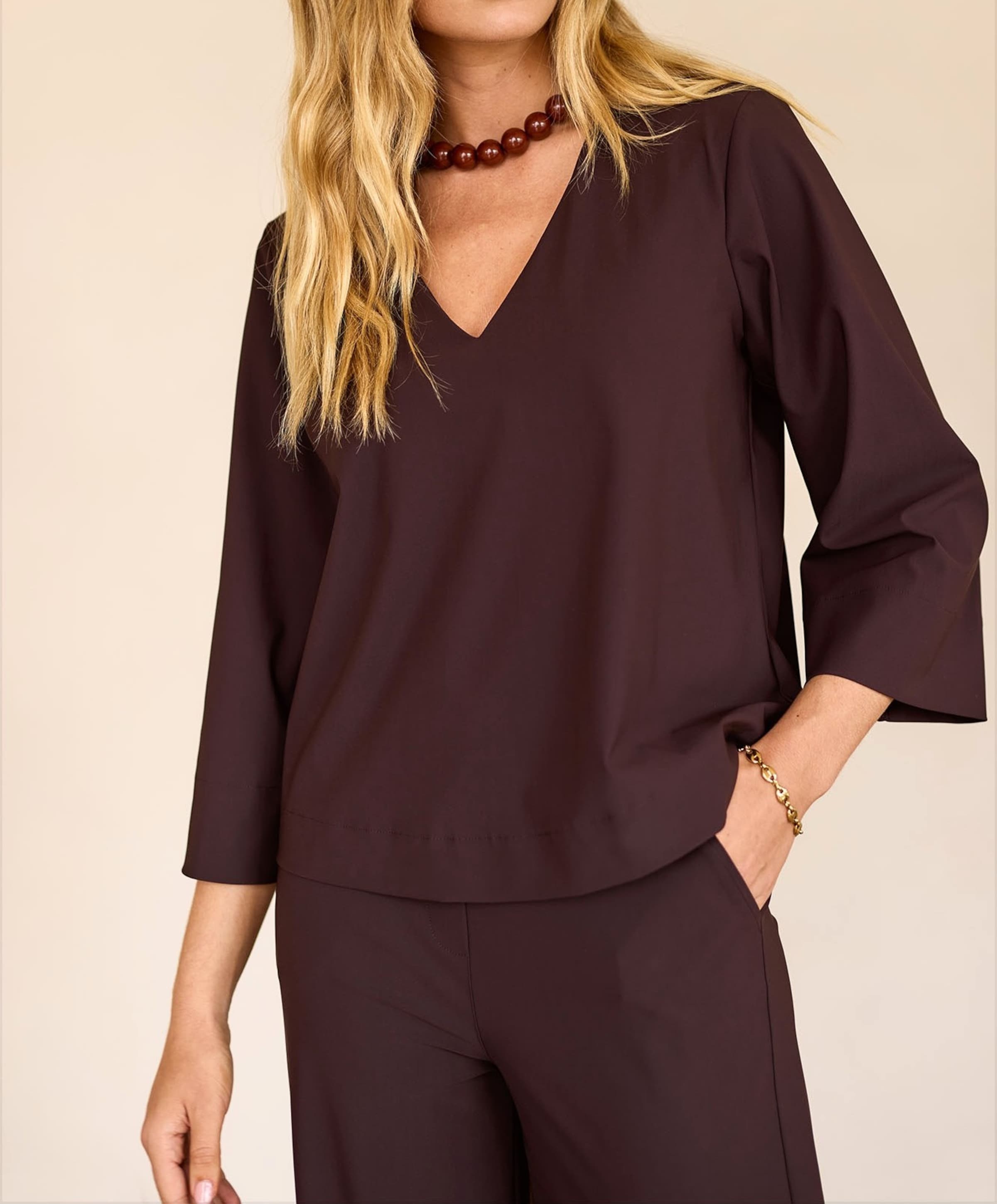 Studio Anneloes Dames longsleeve bruin