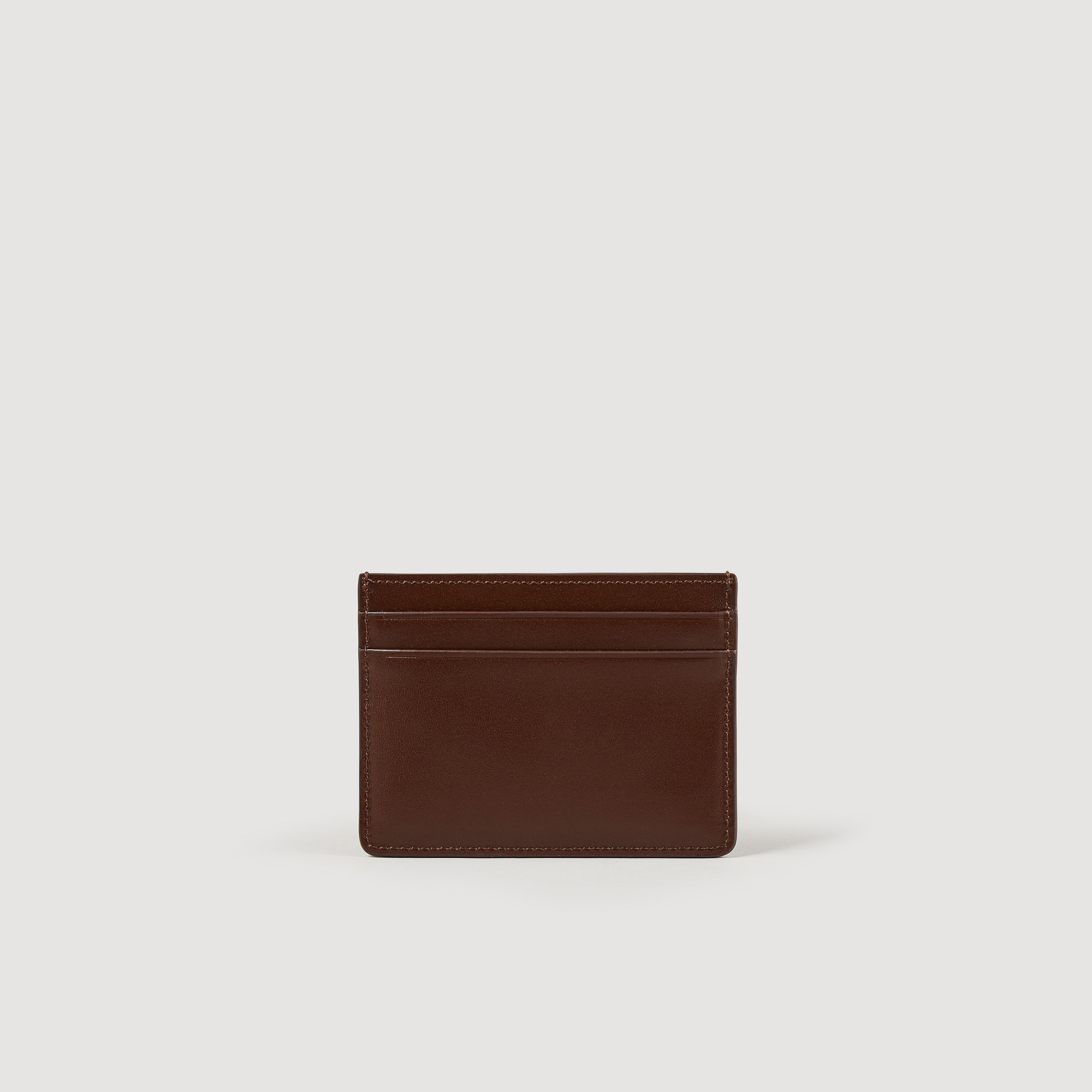 Porte-cartes en cuir lisse