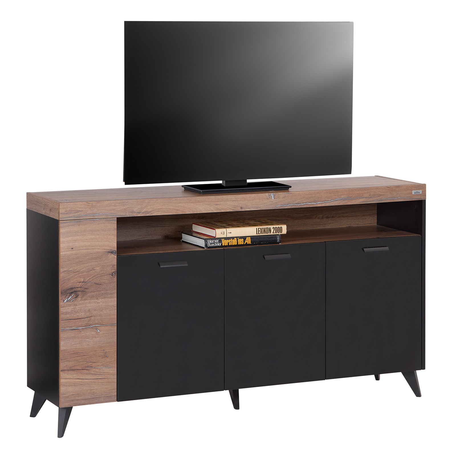 Kommode - Flagstaff Oak - anthrazit - 160 cm breit