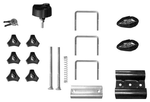 Eufab -  Pièce Porte-vélo Eufab: Kit De Montage Complet Avec Sangles Et Ecrou À Garrot