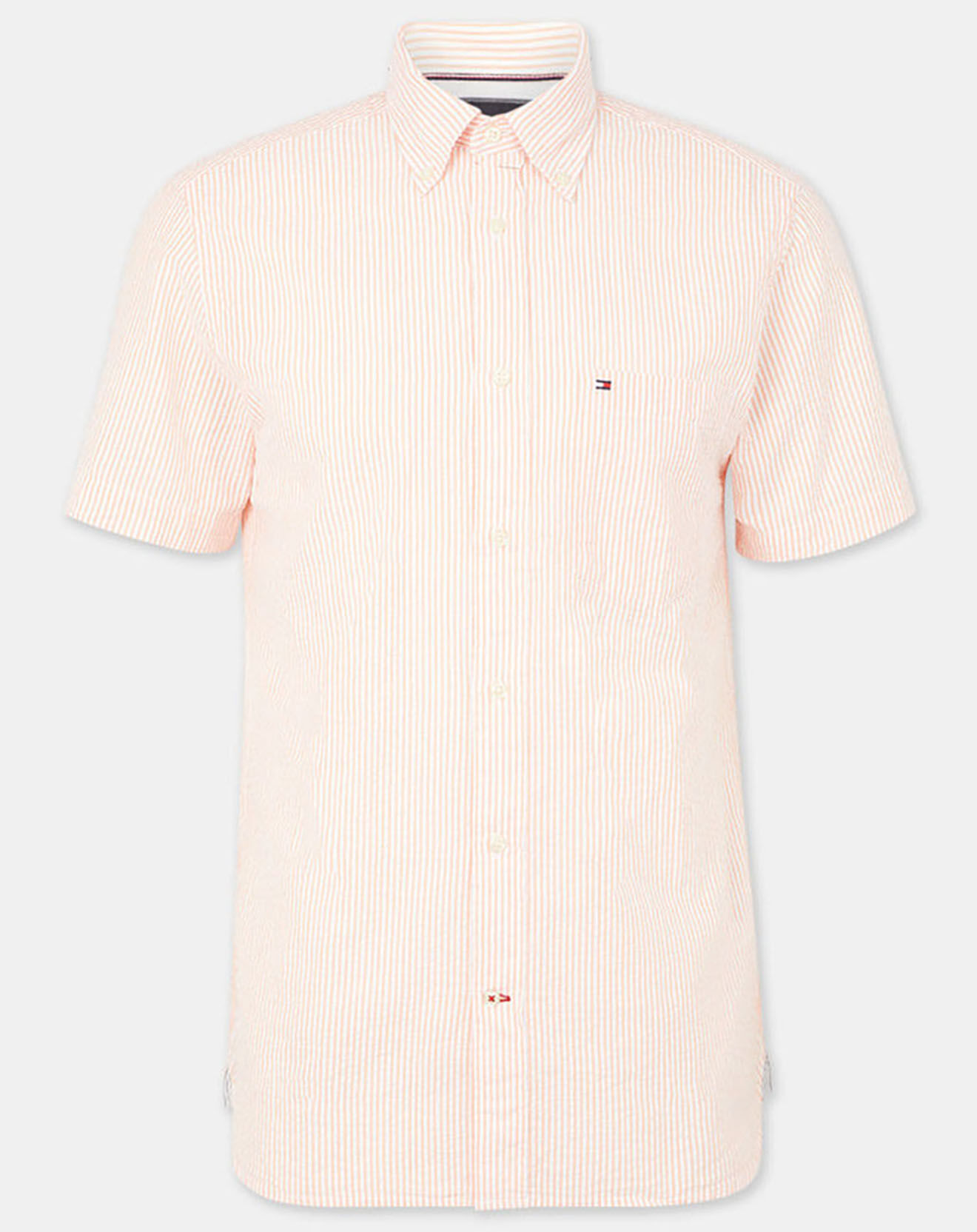 Tommy Hilfiger Chemise regular fit seersucker orange clair