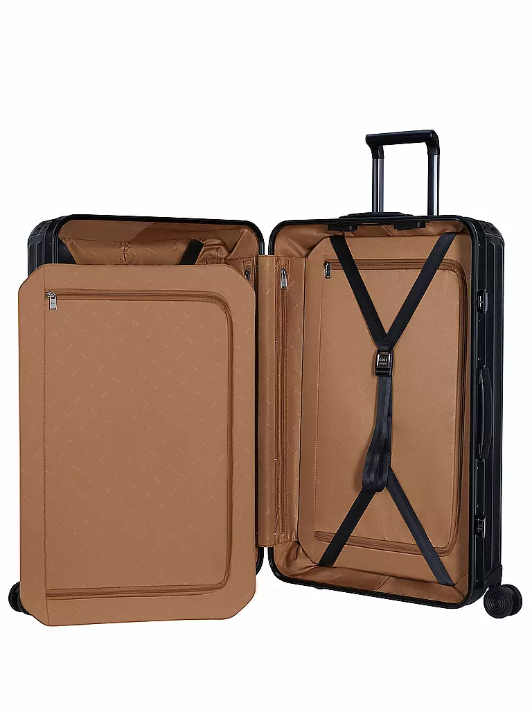 SAMSONITE Trolley BOSS SPINNER 69cm graphite monogram schwarz