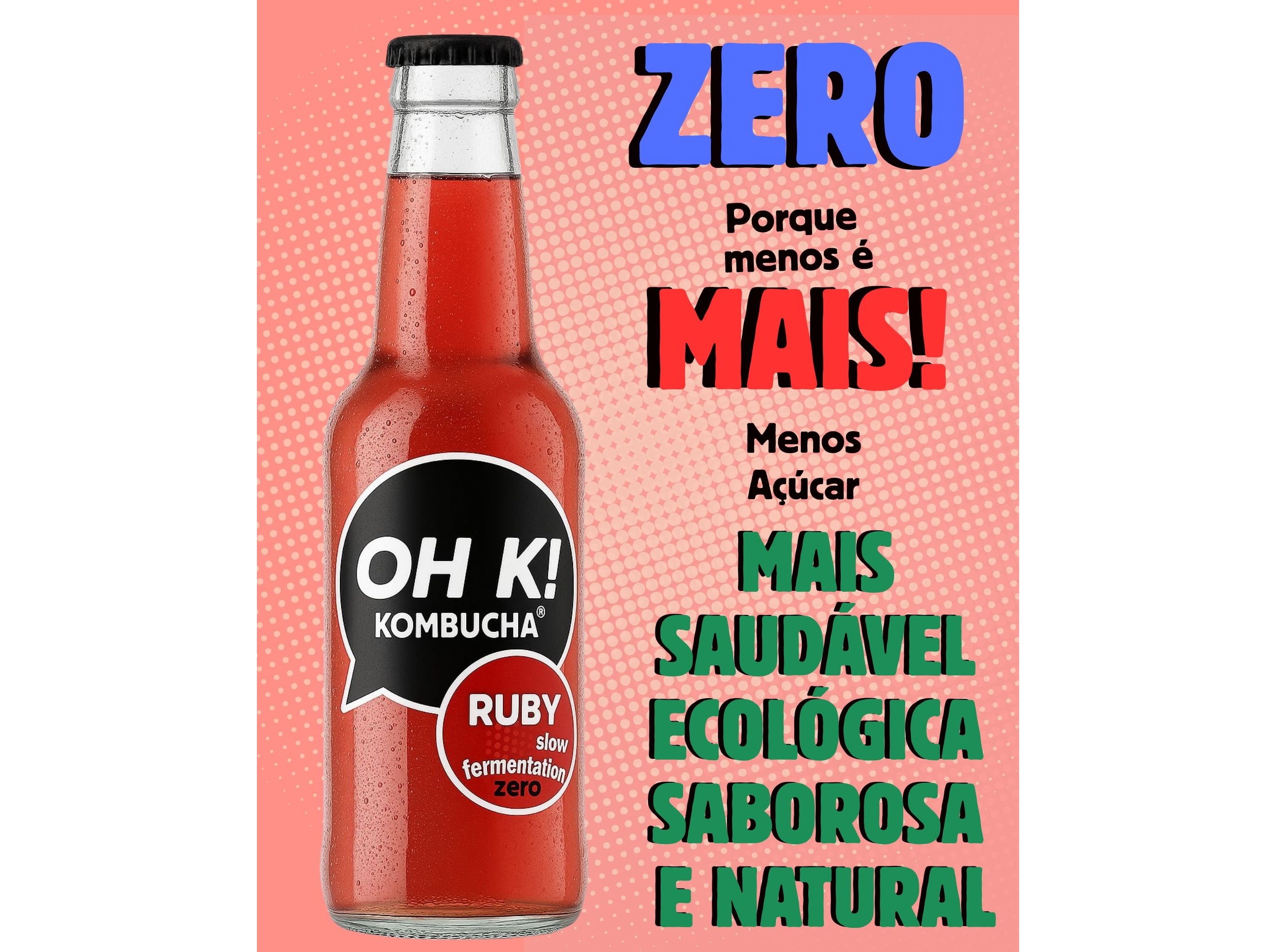 KOMBUCHA BIO OH K! RUBY (MORANGO) 330ML