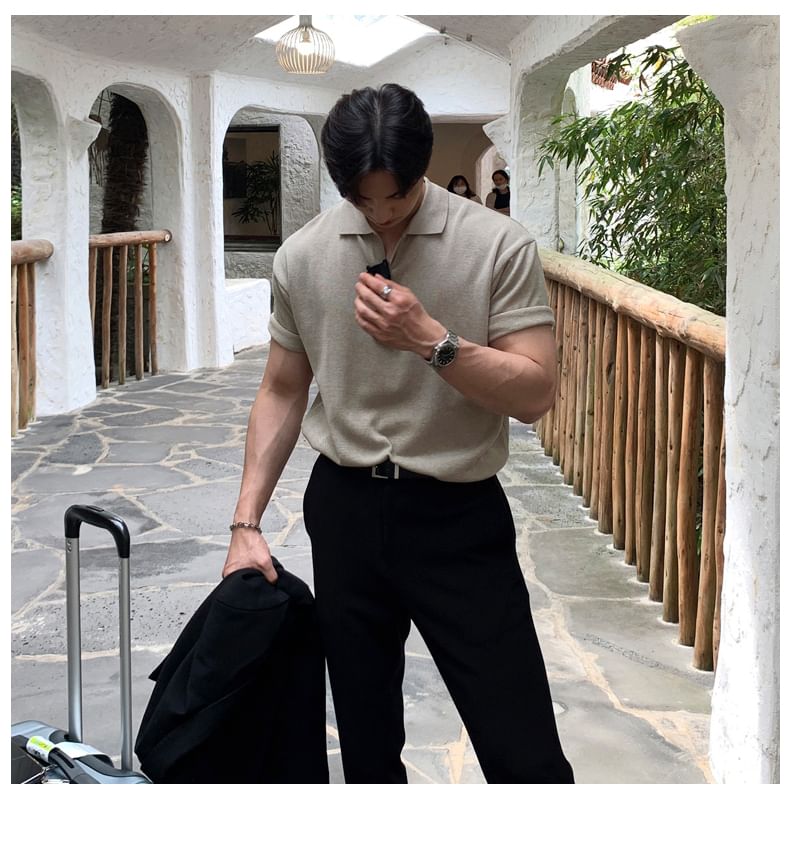 GRAYCIOUS - Effen poloshirt met korte mouwen