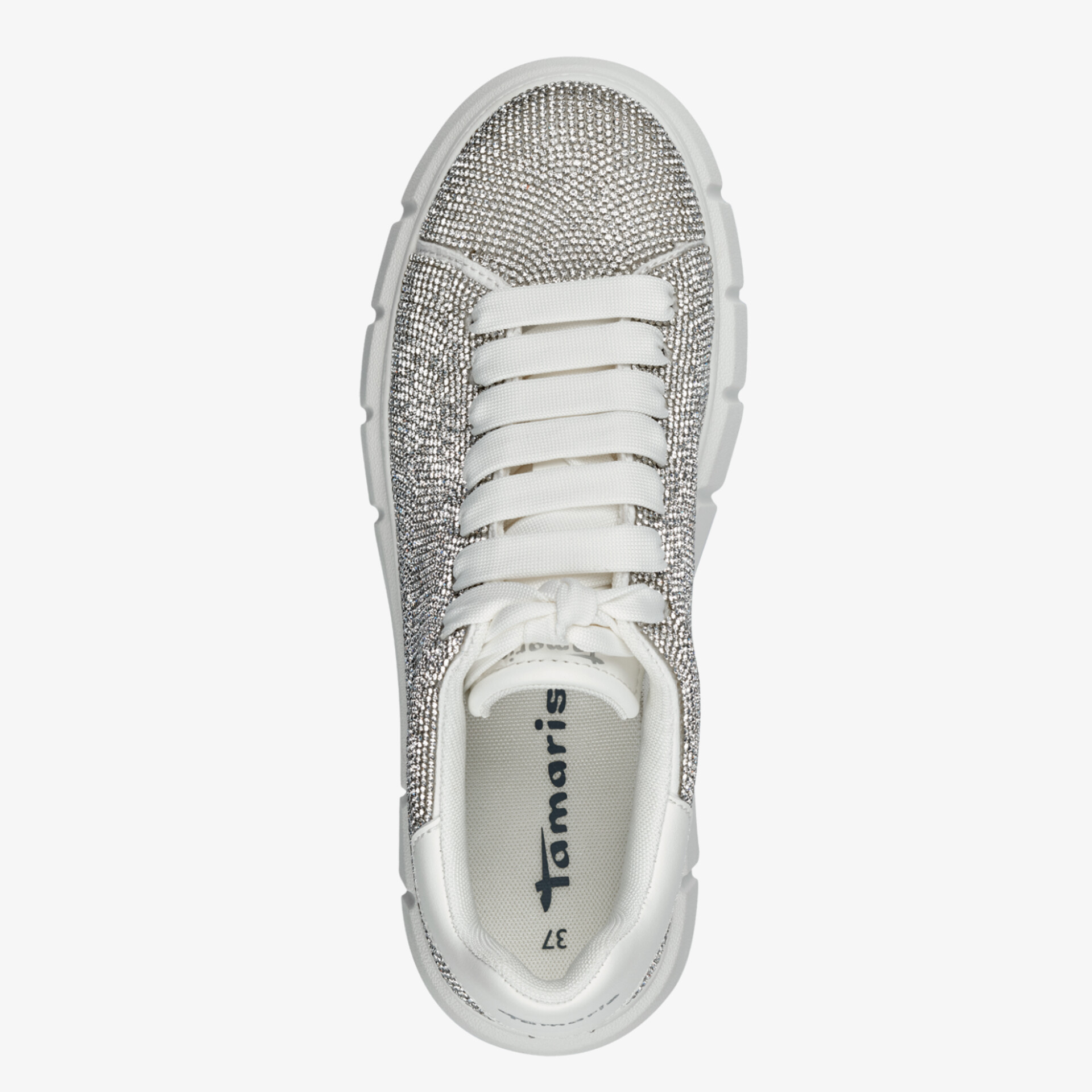Tamaris Damen Plateau Sneaker silber