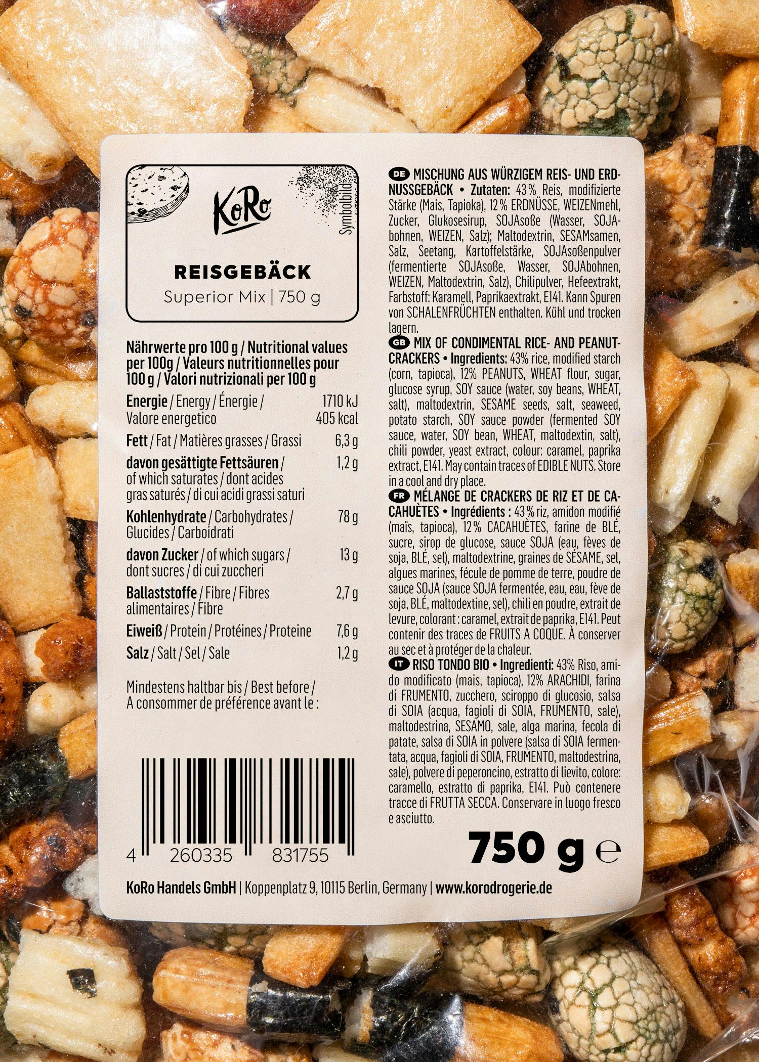 Reisgebäck Superior Mix 750 g