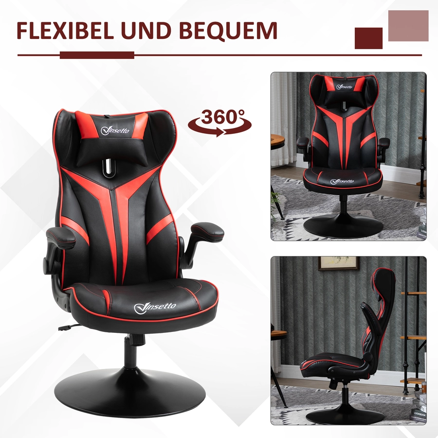 Vinsetto Gaming Stuhl ergonomisch schwarzrot