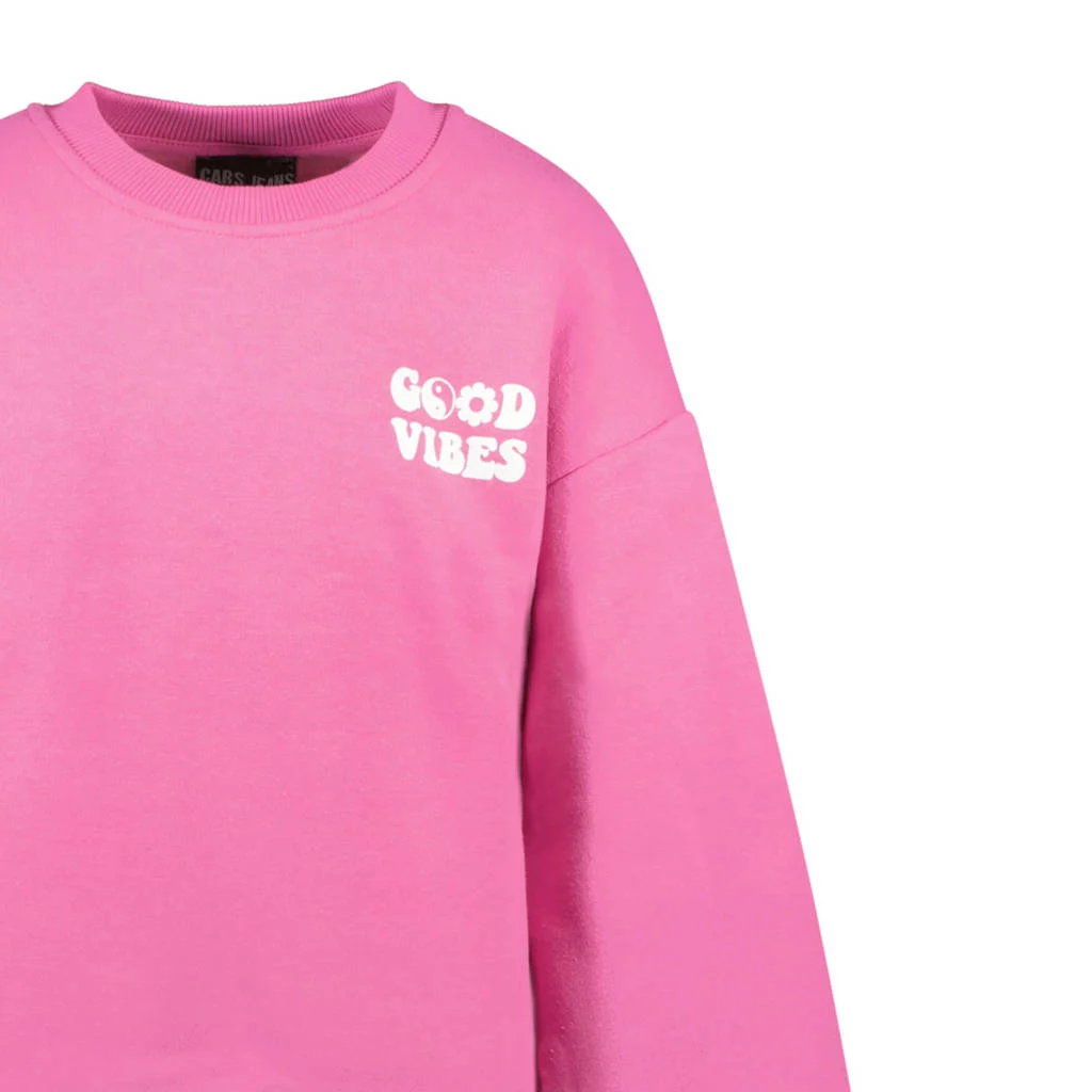Cars sweater ARIJE met backprint zoetroze
